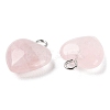 Natural Rose Quartz Pendants G-E603-01P-02-3