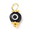Handmade Evil Eye Lampwork Charms PALLOY-JF00540-2