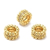 Rack Plating Brass Cubic Zirconia European Beads KK-R147-05G-1