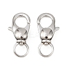Tarnish Resistant 304 Stainless Steel Swivel Lobster Claw Clasps X-STAS-R065-10-1