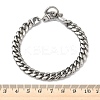 304 Stainless Steel Cuban Link Chain Bracelets for Women BJEW-G779-03P-5