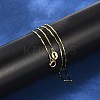 925 Sterling Silver Twisted Bar Link Chain Necklaces NJEW-H056-01A-G-1