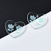 Transparent Resin Pendants RESI-N030-001C-4