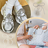 4Pcs 2 Styles Bowknot Plastic Imitation Pearl Shoe Charms AJEW-HY0001-93-6