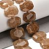Natural Gold Strawberry Quartz Beads Strands G-H078-B15-01-2