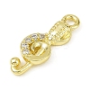 Brass Micro Pave Clear Cubic Zirconia Pendants KK-L238-23G-2