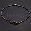 Round Synthetic Non-magnetic Hematite & Red Stone Graduated Beaded Necklaces with Magnetic Clasps FS-WG3B67F-01-3