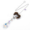 Natural Tiger Eye Big Pendants G-N333-008D-1