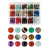 225Pcs 15 Style Natural Agate Round Beads G-TA0001-36-1