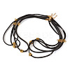 3Pcs Cowhide Leather Cord Double Layer Necklace Making AJEW-TA0002-77A-2