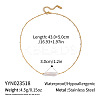 Elegant Natural Freshwater Pearl Stick Necklaces with 304 Stainless Steel Chains for Women TC0594-9-1