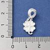 925 Sterling Silver Clover European Dangle Charms STER-H115-09S-3