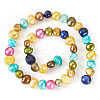 1 Strand Dyed Natural Cultured Freshwater Pearl Beads Strands PEAR-TA0001-16-2