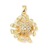 Brass Micro Pave Cubic Zirconia Pendants KK-D357-18G-1