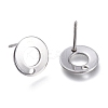 Non-Tarnish 201 Stainless Steel Stud Earring Findings LS-X-STAS-K212-04P-2