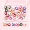 32Pcs 8 Colors AB Color Resin Rose Flower European Beads RESI-FS0002-04-7