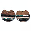 Resin & Walnut Wood Pendants RESI-N025-014A-D02-2