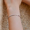 Rhodium Plated 925 Sterling Silver Pave Clear Cubic Zirconia Paperclip Chain Bracelets for Women BJEW-Q346-01P-2