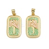 Brass Enamel Pendants KK-L190-011G-2