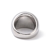 Non-Tarnish 304 Stainless Steel Chunky Dome Finger Ring for Women STAS-E168-09P-02-3