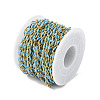 Ion Plating(IP) 304 Stainless Steel Dapped Chains AJEW-Q150-09G-05-3