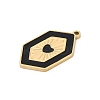 304 Stainless Steel Enamel Pendants STAS-I325-051G-2