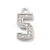 Brass Micro Pave Clear Cubic Zirconia Pendants LS-ZIRC-I067-02F-1