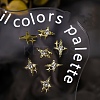 Star Alloy Rhinestone Cabochons MRMJ-WH0075-114-02-1