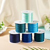 6 Rolls 6 Colors 6-Ply Polyester Metallic Thread OCOR-TA0003-11E-5