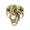 Retro Antique Golden Animal Alloy Brooches for Backpack Clothes JEWB-S040-02A-AG-3