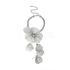 Flower Alloy Rhinestone Pendant Necklaces for Women NJEW-Z043-02P-2