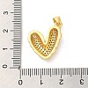 Mother's Day Brass Micro Pave Clear Cubic Zirconia Pendants FIND-Z041-20B-3