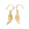 Clear Cubic Zironia Wing Dangle Earrings EJEW-B017-21G-2