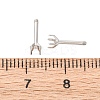 304 Stainless Steel Stud Earring Findings STAS-B091-02B-03P-3