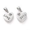 Non-Tarnish Valentine's Day 304 Stainless Steel Charms LS-STAS-F253-10P-2