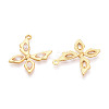 304 Stainless Steel Pave Cubic Zirconia Pendants STAS-T064-86G-06-2