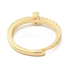 Rack Plating Brass Clear Cubic Zirconia Number 5 Adjustable Rings for Women RJEW-S407-09G-05-3