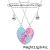 2Pcs Alloy Colorful Enamel Magnetic Unicorn Heart Pendant Friendship Necklaces for Women FS-WGC6FE6-01-4