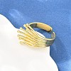 Irregular Brass Cuff Open Rings KK-CBA5A76-01G-3