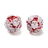 Christmas Theme Polymer Clay Rhinestone Beads with Resin RESI-Z045-01C-1
