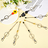 9Pcs 3 Colors Alloy Bullet Bar Beadable Keychain for Jewelry Making DIY Crafts KEYC-SC0001-10-4