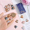 24Pcs 6 Colors Rack Plating Alloy Enamel Pendants FIND-SC0012-11-3