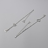 Heart Adjustable Alloy Rhinestone Chain Non-slip Bra Straps DIY-WH0304-739P-2