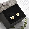 Rack Plating Brass Micro Pave Clear Cubic Zirconia Stud Earrings EJEW-K299-01G-P-1