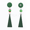 Pear Wood Dangle Earrings EJEW-JE03468-3