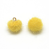 Faux Mink Fur Covered Charms LS-WOVE-S084-38L-1