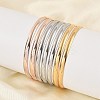 Fashion 201 Stainless Steel Bangle Sets BJEW-L664-024D-M-1-6