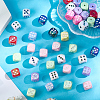 40Pcs UV Plating Rainbow Iridescent Acrylic Enamel Beads SACR-PA0001-03-3