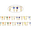 3.28 Feet Handmade Glass Beaded Chains X-CHC-I029-09J-2