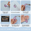 Luminous Glow in the Dark Rectangle Plastic Heat Shrink Sheets Film DIY-WH0591-254B-3